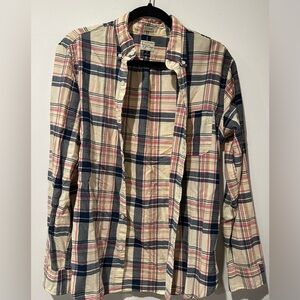 Men’s slim cut J. Crew long sleeve button down shirt - size medium